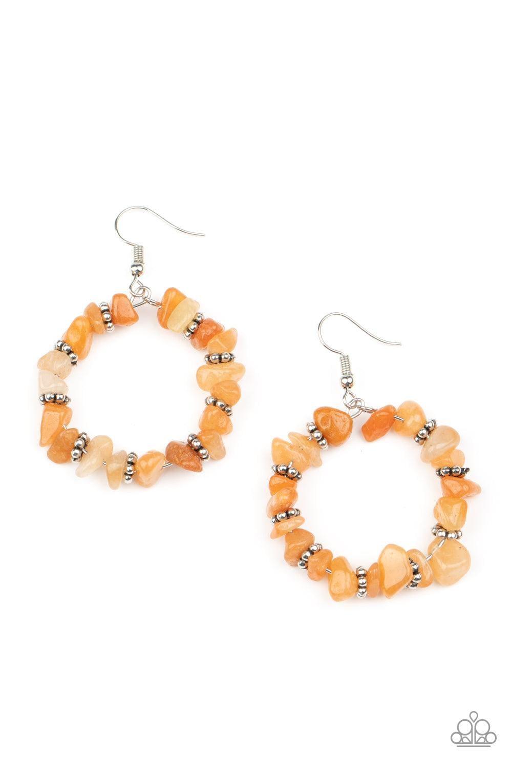Paparazzi Accessories - Going For Grounded - Orange Earrings - Bling by JessieK