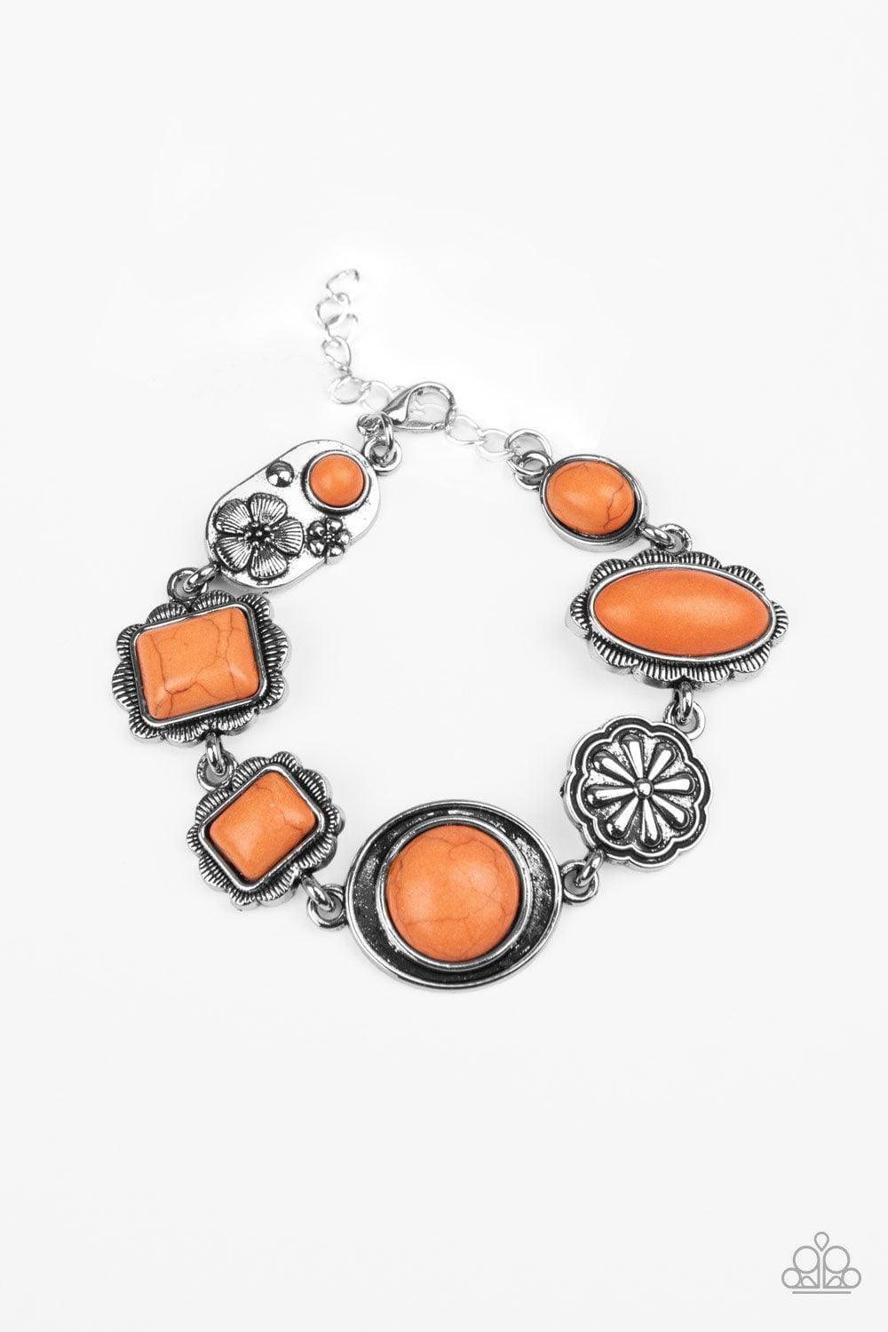 Paparazzi Accessories - Gorgeously Groundskeeper - Orange Bracelet - Bling by JessieK