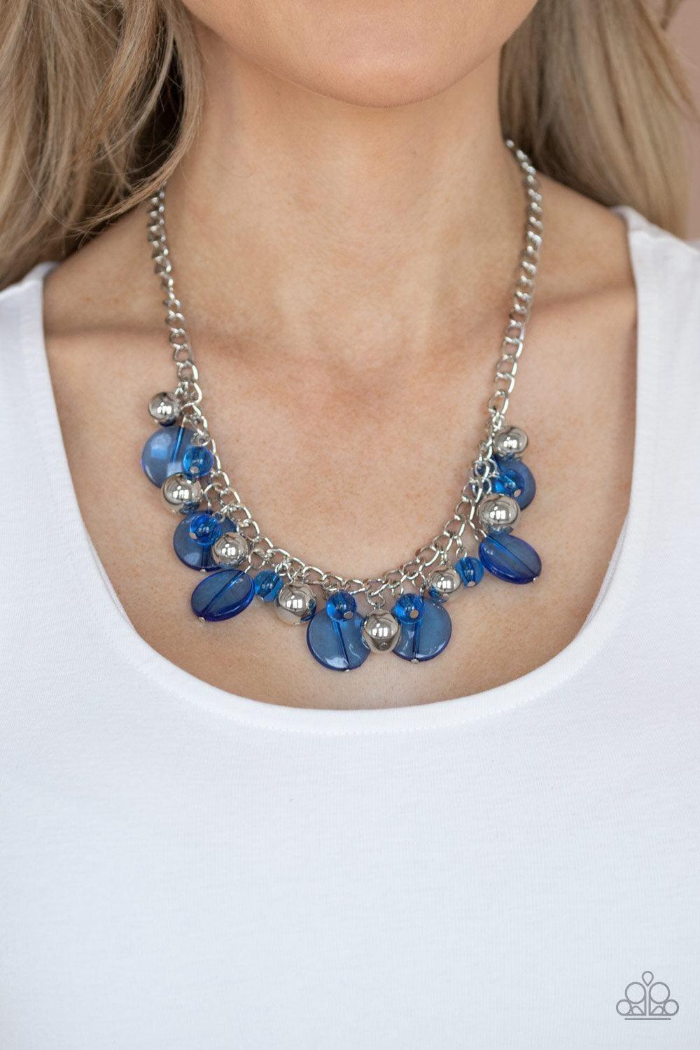 Paparazzi Accessories - Gossip Glam - Blue Necklace - Bling by JessieK