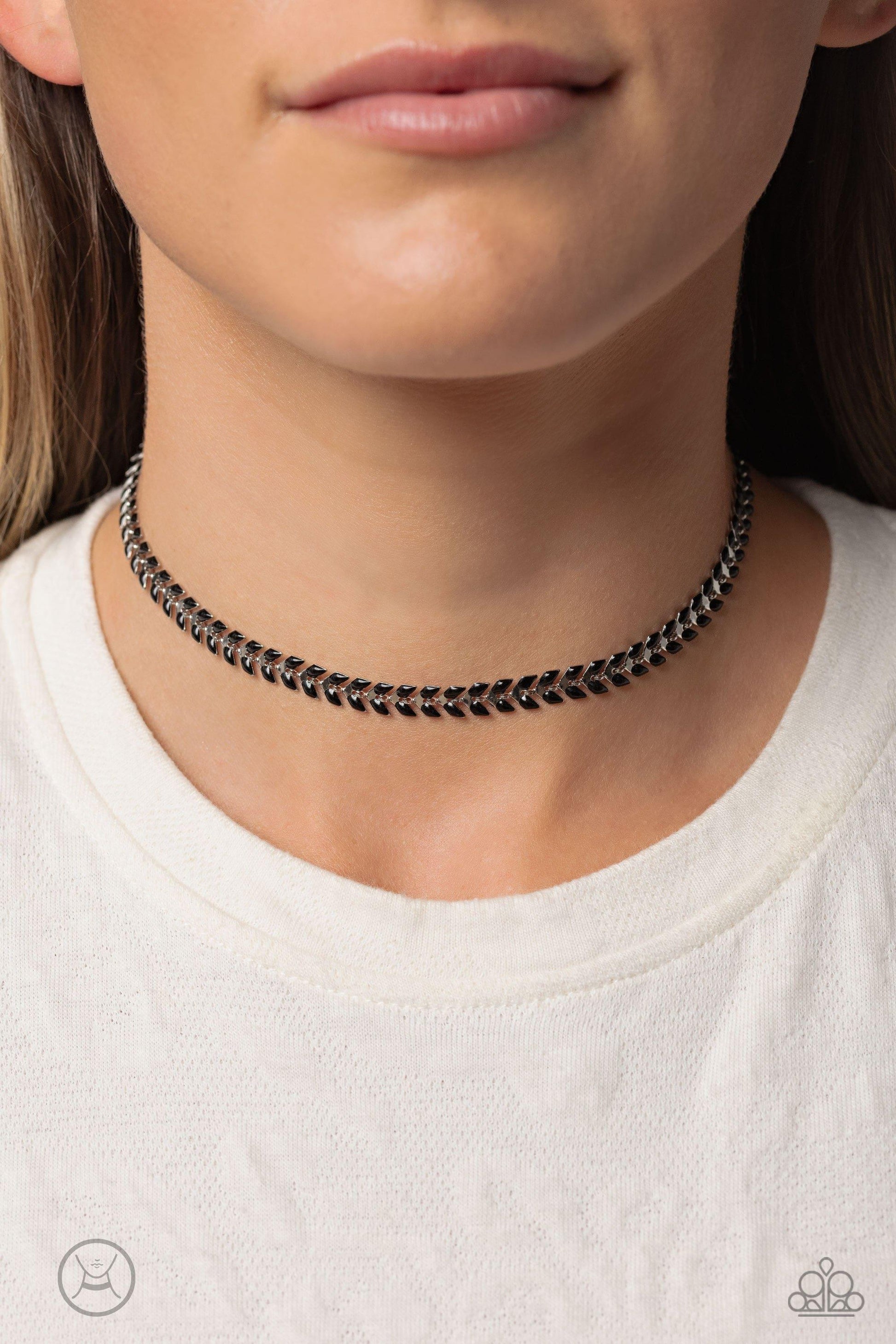Paparazzi Jewelry Grecian Grace Black Choker Necklace Bling By