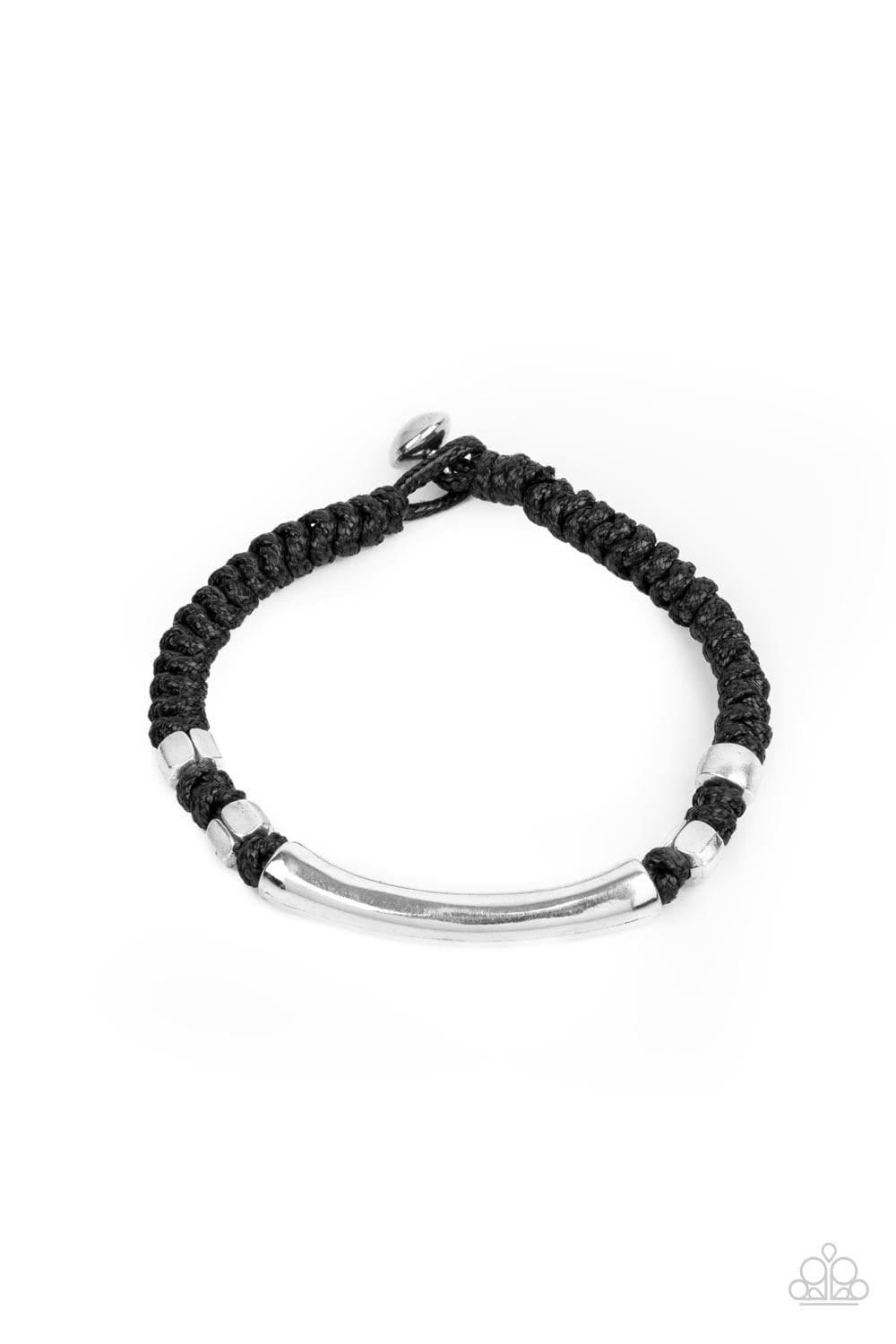 Paparazzi Accessories - Grounded In Grit - Black Urban Bracelet - Bling by JessieK