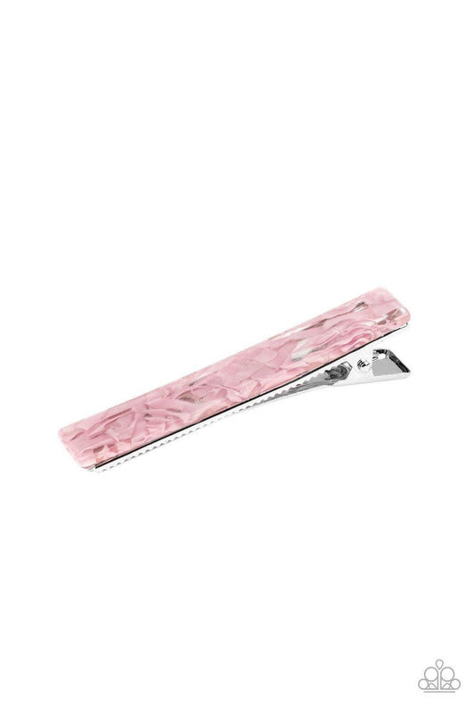 Paparazzi Accessories - Hair Goals - Pink Hair Clip - Bling by JessieK