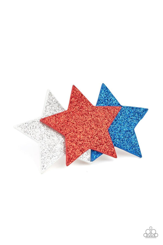 Paparazzi Accessories - Happy Birthday, America - Multicolor Hair Clip - Bling by JessieK