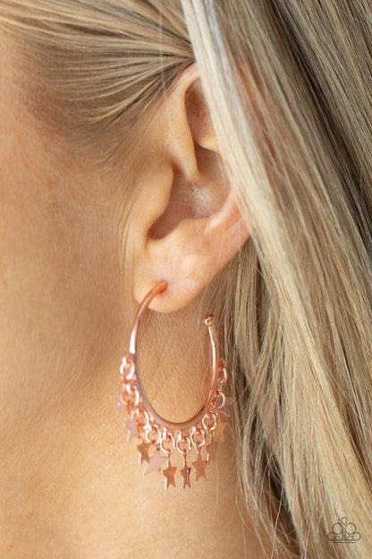 Paparazzi Accessories - Happy Independence Day - Copper Star Earrings - Bling by JessieK