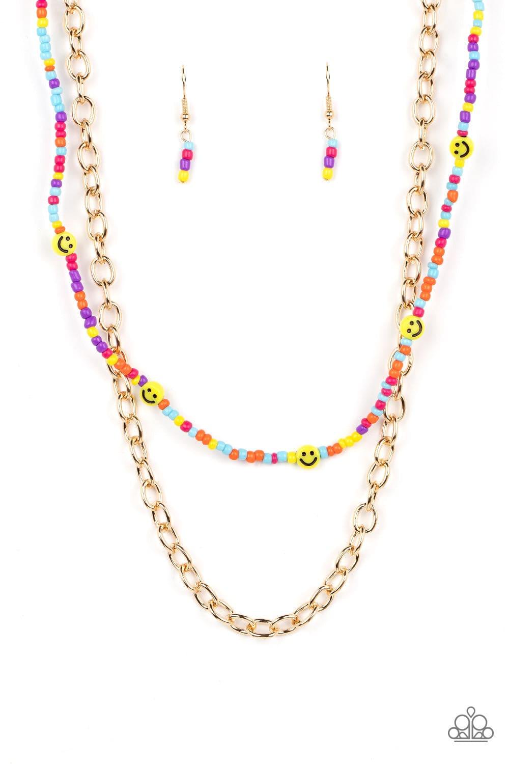 Paparazzi Accessories - Happy Looks Good On You - Multicolor Necklace - Bling by JessieK