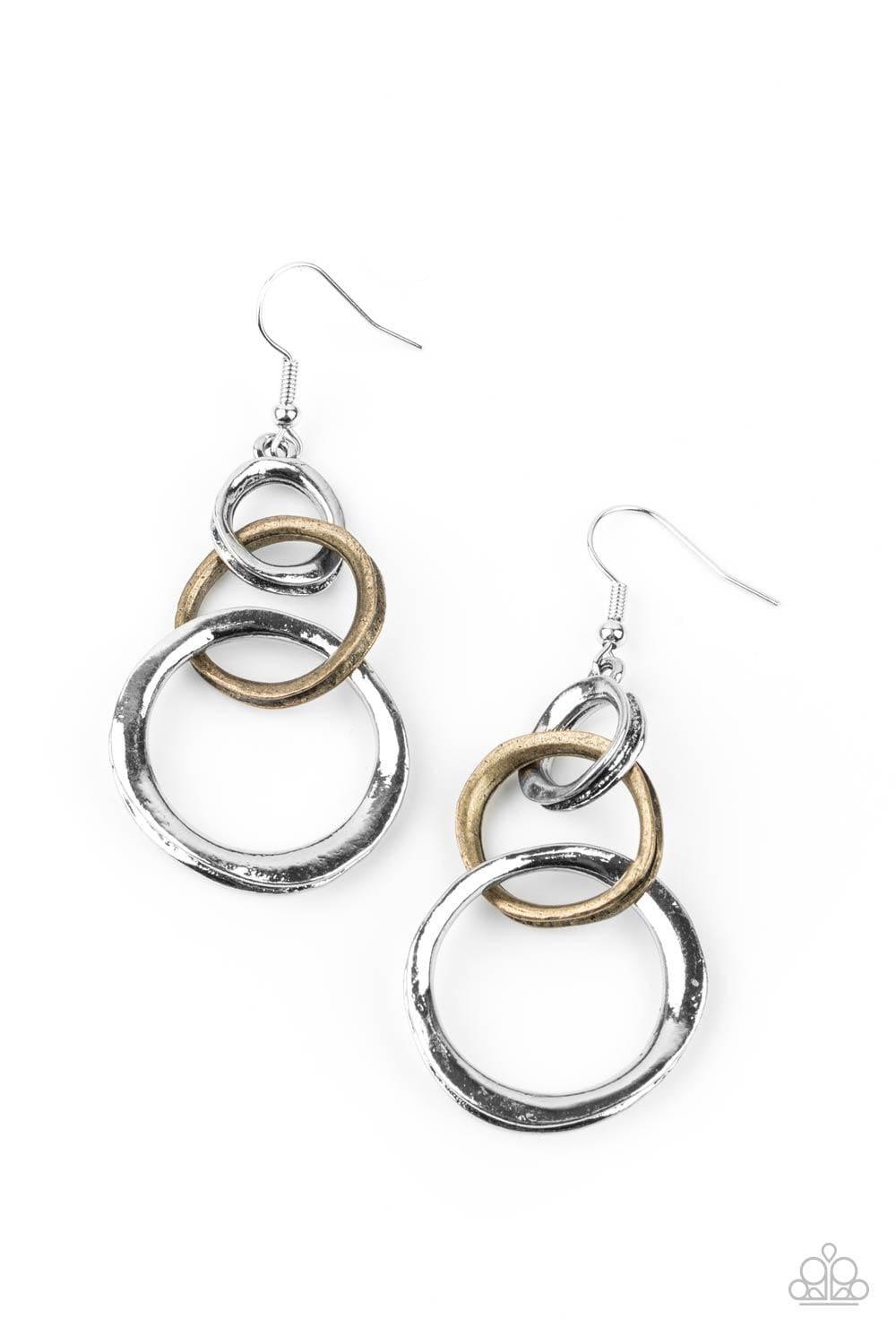 Paparazzi Accessories - Harmoniously Handcrafted - Silver Earrings - Bling by JessieK