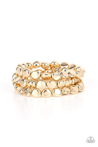 Paparazzi Accessories - Haute Stone - Gold Bracelet - Bling by JessieK