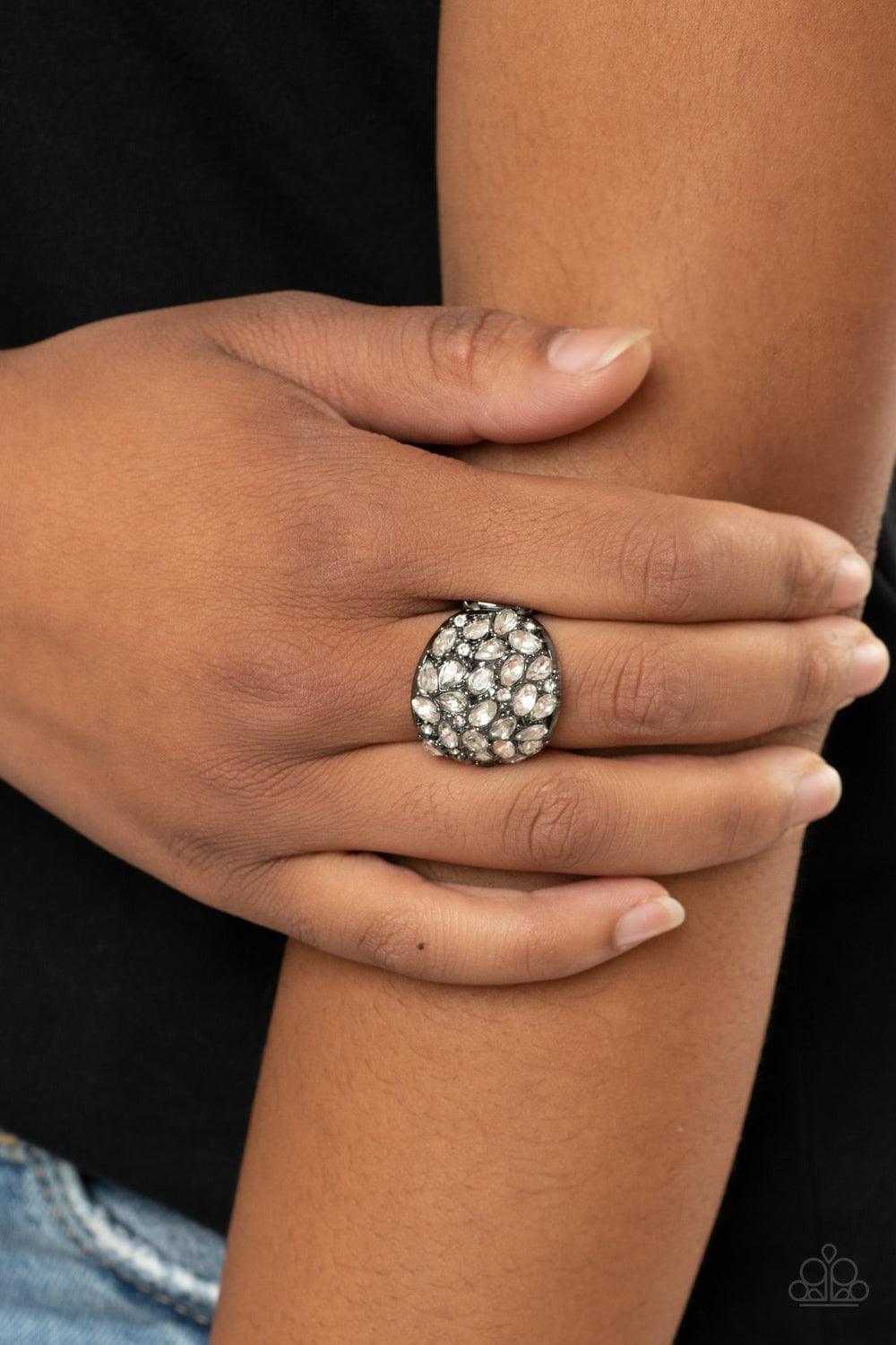 Paparazzi Accessories - Here Comes The Boom! - Black Ring - Bling by JessieK