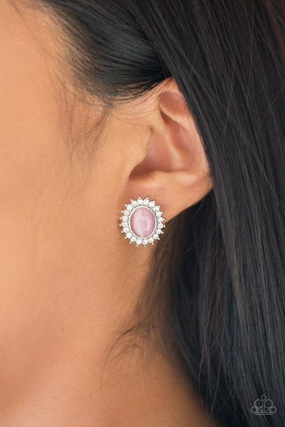 Paparazzi Accessories - Hey There, Gorgeous - Pink Earrings - Bling by JessieK