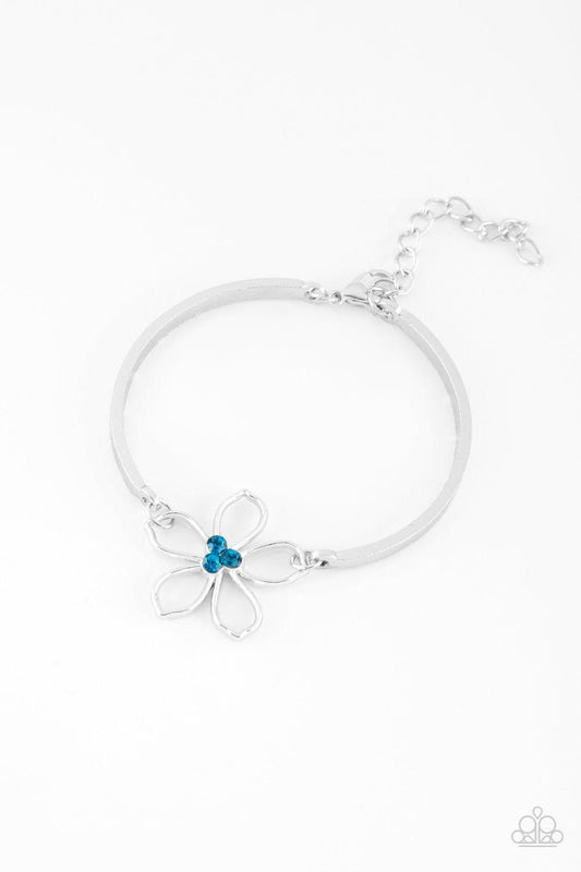 Paparazzi Accessories - Hibiscus Hipster - Blue Bracelet - Bling by JessieK