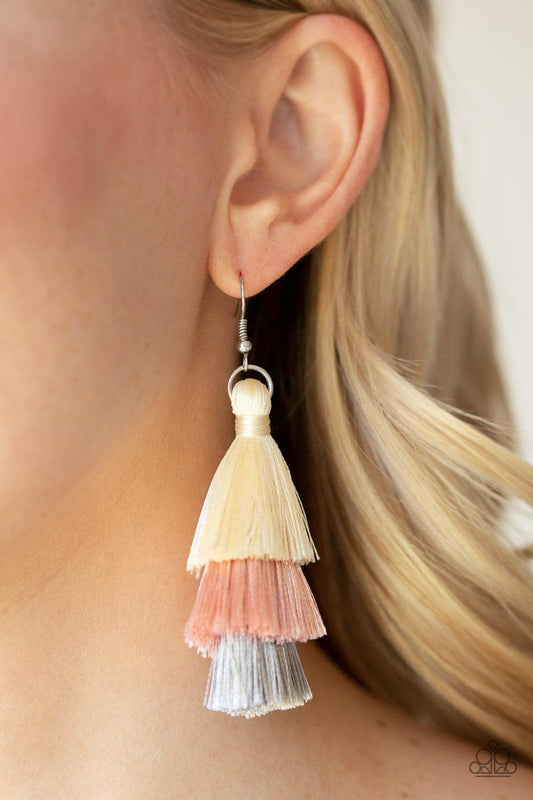 Paparazzi Accessories - Hold On To Your Tassel! - Pink Earrings - Bling by JessieK