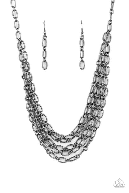 Paparazzi Accessories - House of CHAIN - Black Necklace - Bling by JessieK