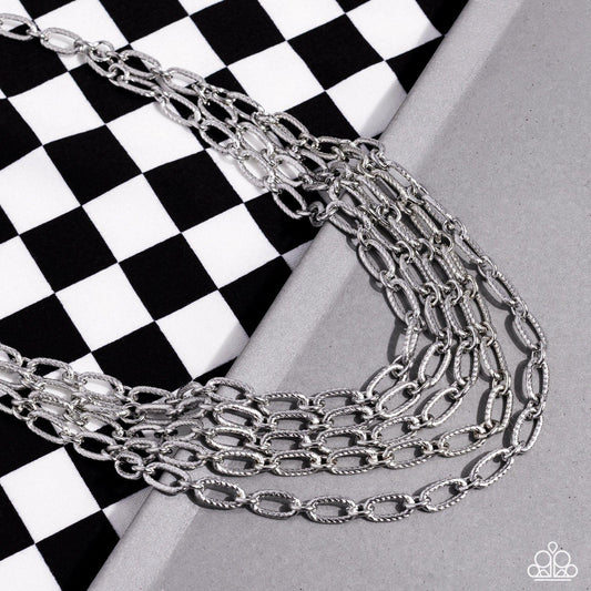 Paparazzi Accessories - House Of Chain - Silver Necklace - Bling by JessieK