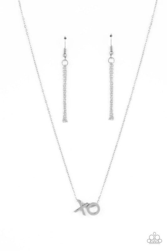 Paparazzi Accessories - Hugs And Kisses - Silver "xo" Necklace - Bling by JessieK