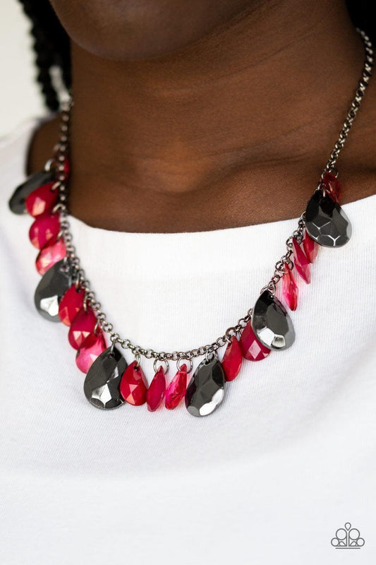 Paparazzi Accessories - Hurricane Season - Red Necklace - Bling by JessieK