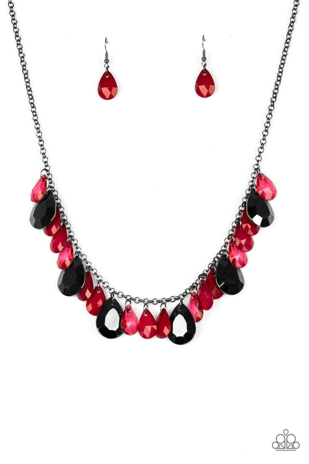 Paparazzi Accessories - Hurricane Season - Red Necklace - Bling by JessieK