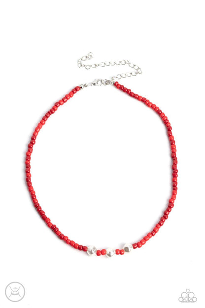 Paparazzi Accessories - I Can Seed Clearly Now - Red Choker Necklace - Bling by JessieK