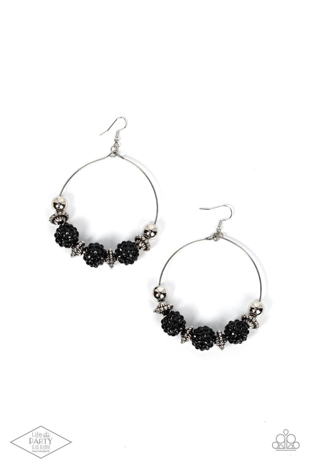 Paparazzi Accessories - I Can Take a Compliment - Black Earrings - Bling by JessieK