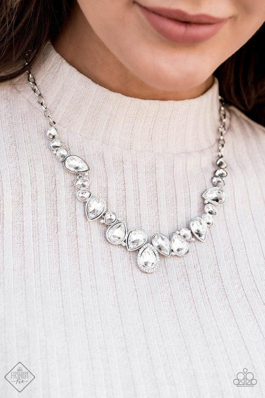 Paparazzi Accessories - I Want It All - White Necklace - Bling by JessieK