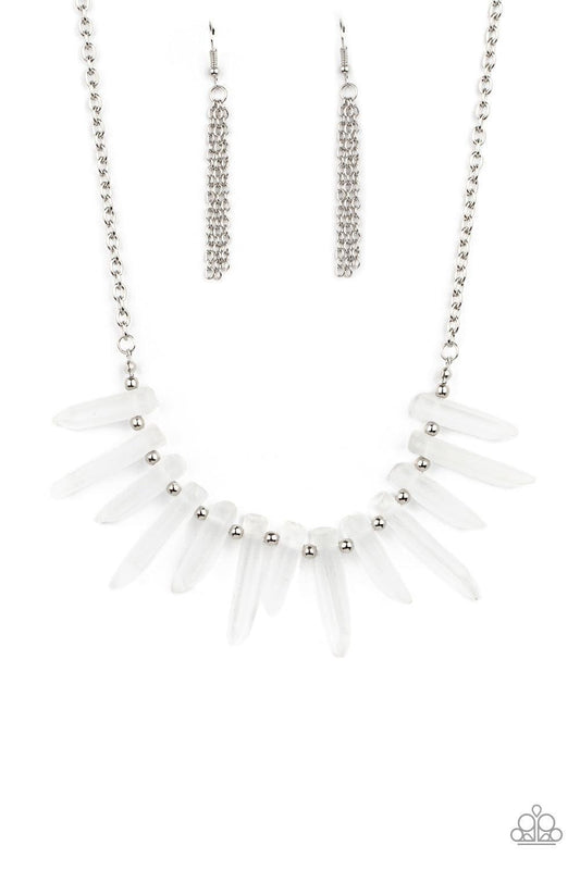 Paparazzi Accessories - Ice Age Intensity - White Necklace - Bling by JessieK