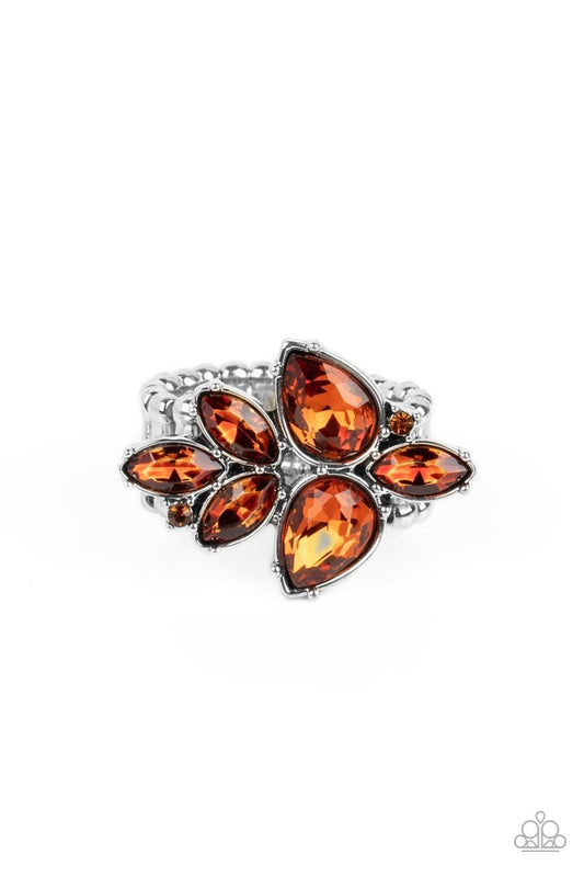Paparazzi Accessories - Ice-cold Couture - Brown Ring - Bling by JessieK