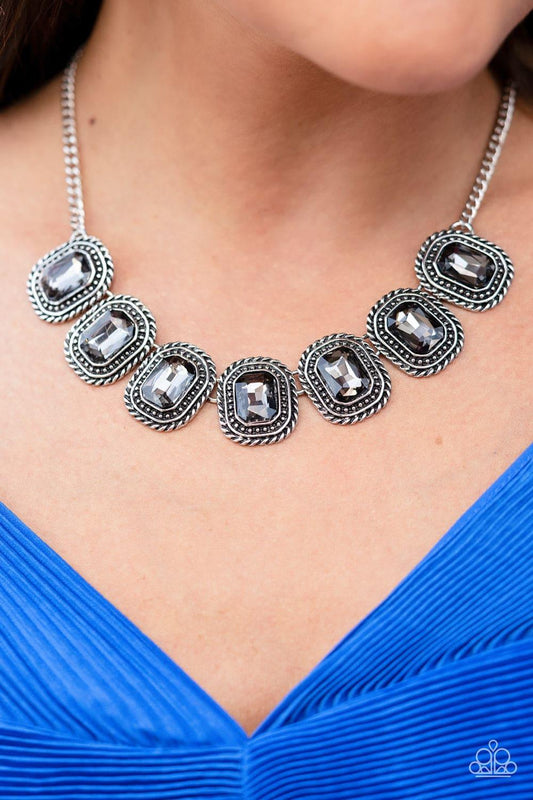 Paparazzi Accessories - Iced Iron - Silver Necklace - Bling by JessieK
