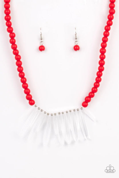 Paparazzi Accessories - Icy Intimidation - Red Necklace - Bling by JessieK