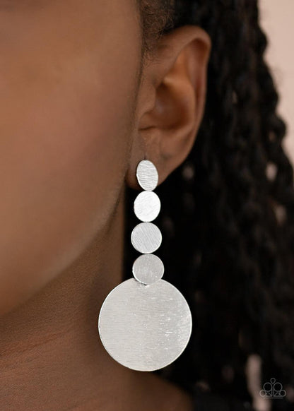 Paparazzi Accessories - Idolized Illumination - Silver Earrings - Bling by JessieK