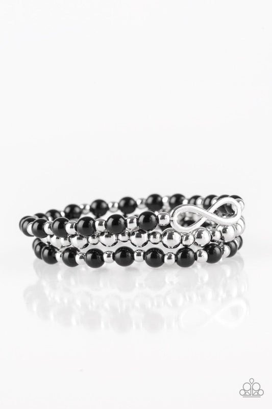 Paparazzi Accessories - Immeasurably Infinite - Black Bracelet - Bling by JessieK