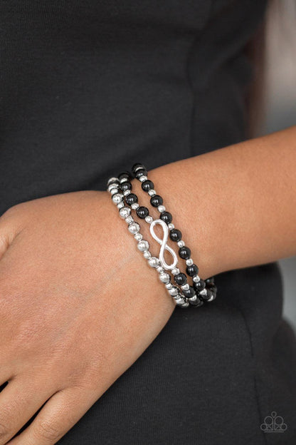 Paparazzi Accessories - Immeasurably Infinite - Black Bracelet - Bling by JessieK