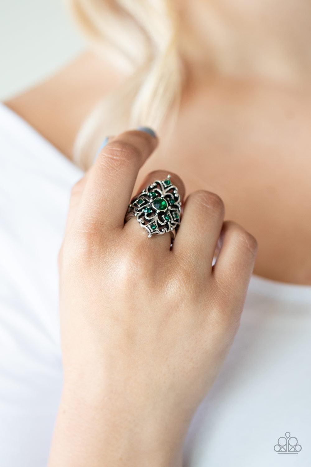 Paparazzi Accessories - Imperial Iridescence - Green Ring - Bling by JessieK