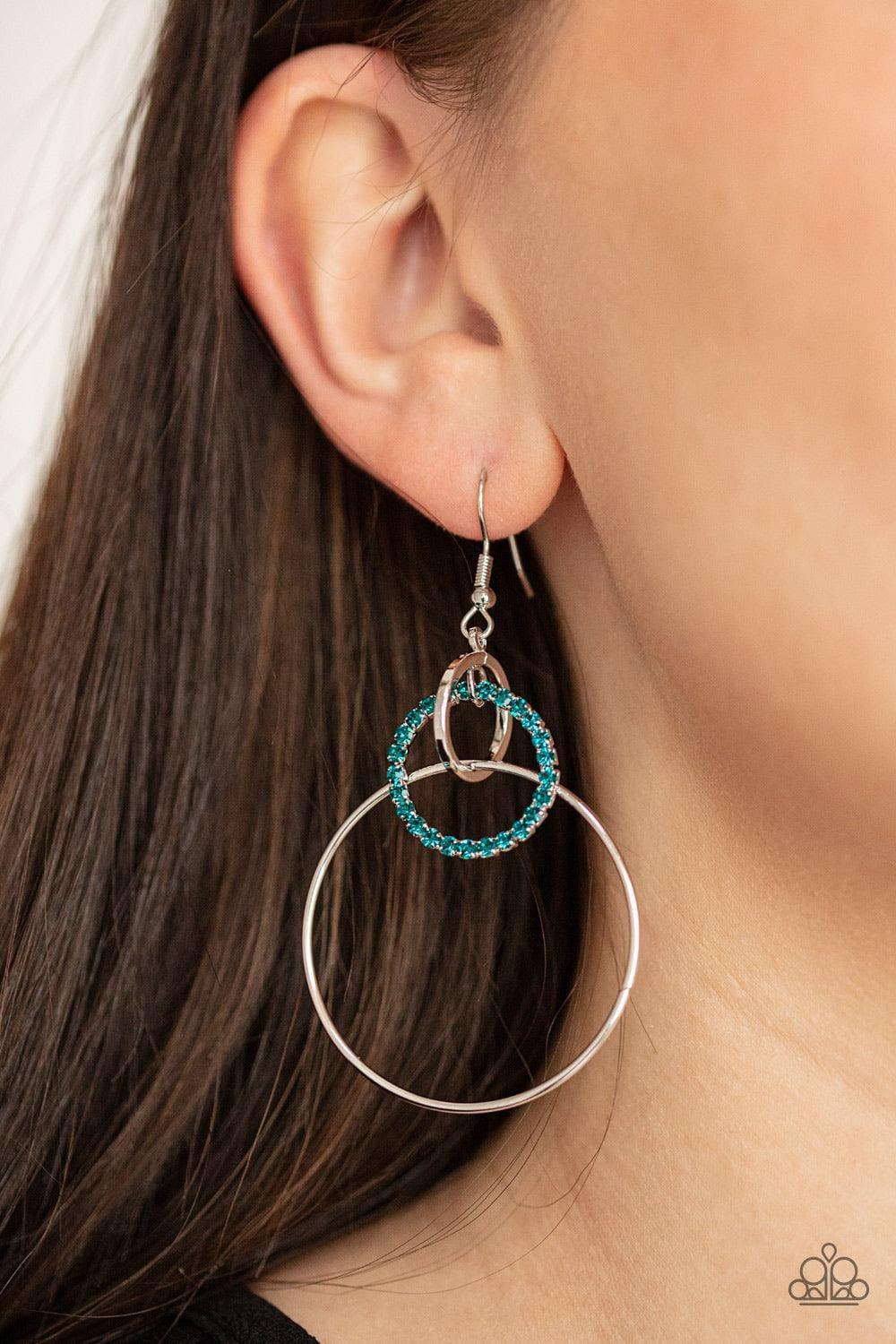 Paparazzi Accessories - In An Orderly Fashion - Blue Earring - Bling by JessieK