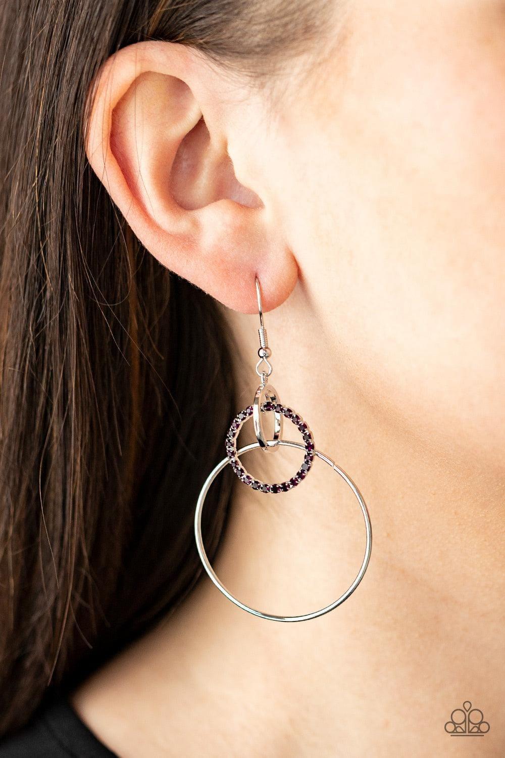 Paparazzi Accessories - In An Orderly Fashion - Purple Earrings - Bling by JessieK