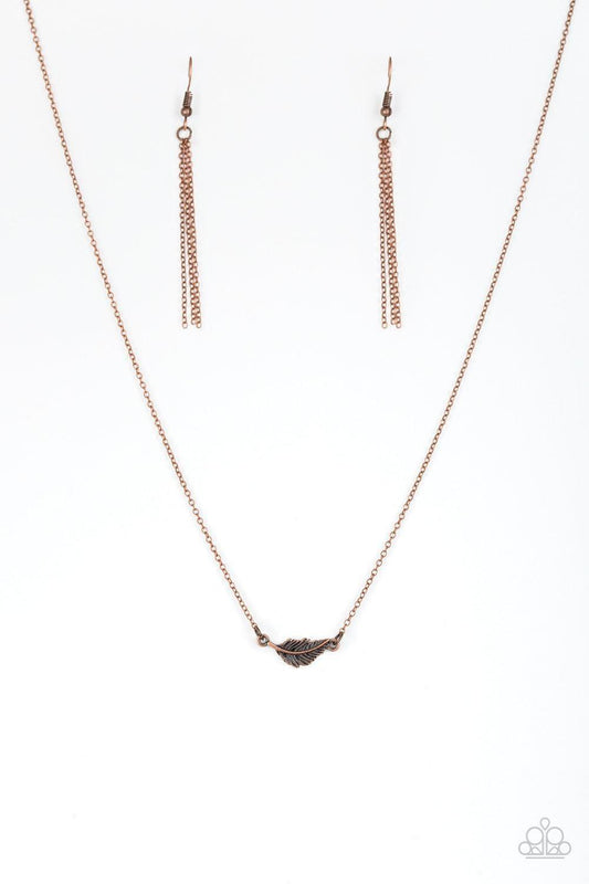 Paparazzi Accessories - In-flight Fashion - Copper Dainty Necklace - Bling by JessieK