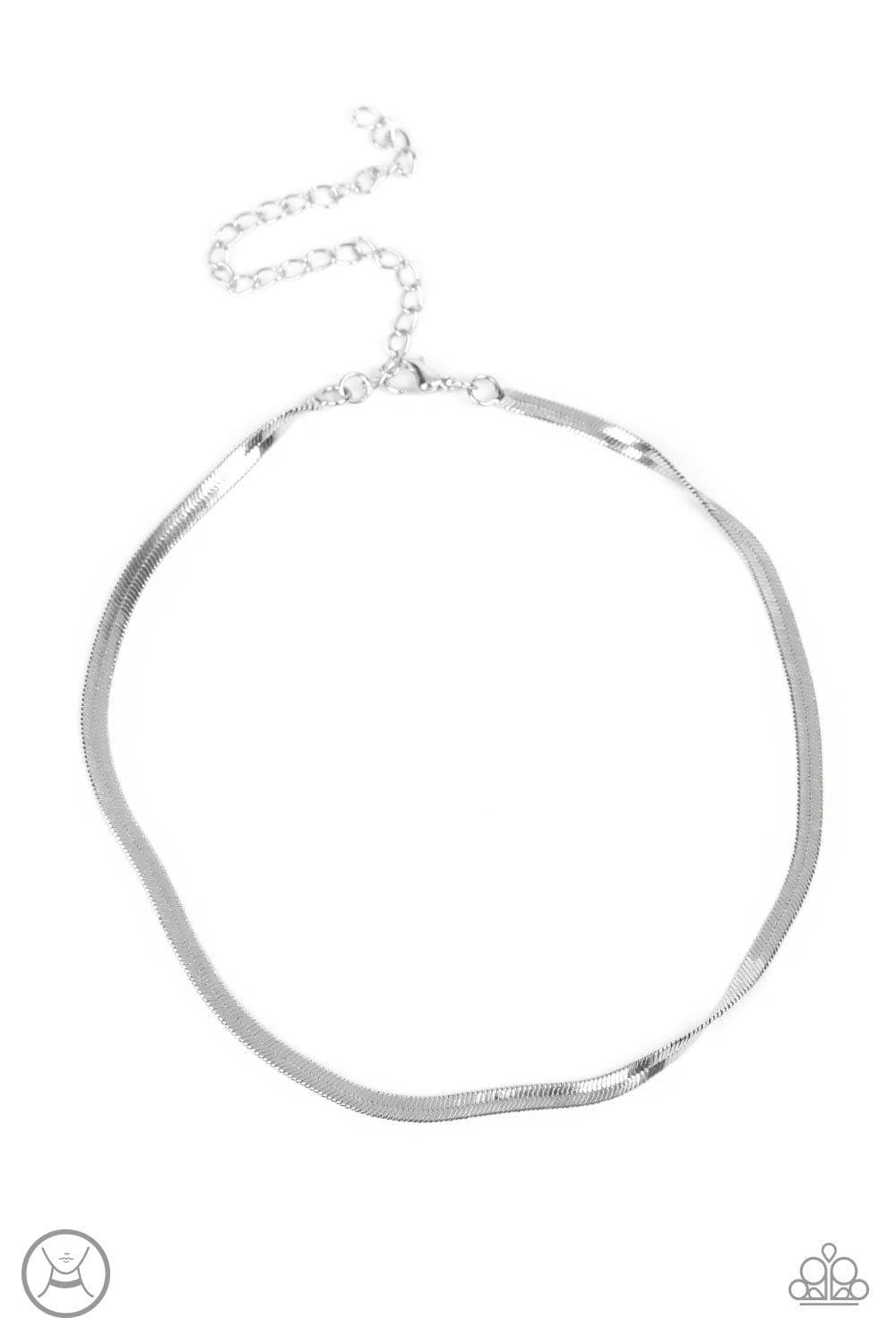 Paparazzi Accessories - In No Time Flat - Silver Choker Necklace - Bling by JessieK