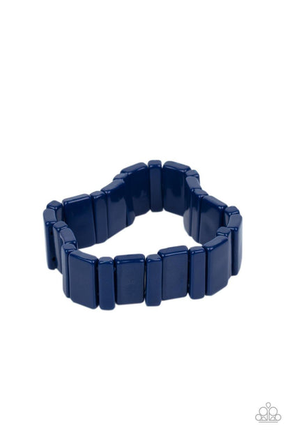 Paparazzi Accessories - In Plain Sightseer - Blue Bracelet - Bling by JessieK