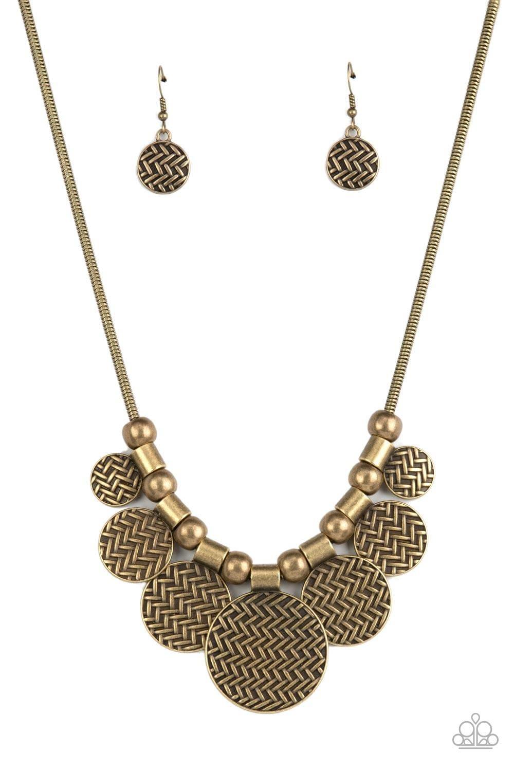 Paparazzi Accessories - Indigenously Urban - Brass Necklace - Bling by JessieK