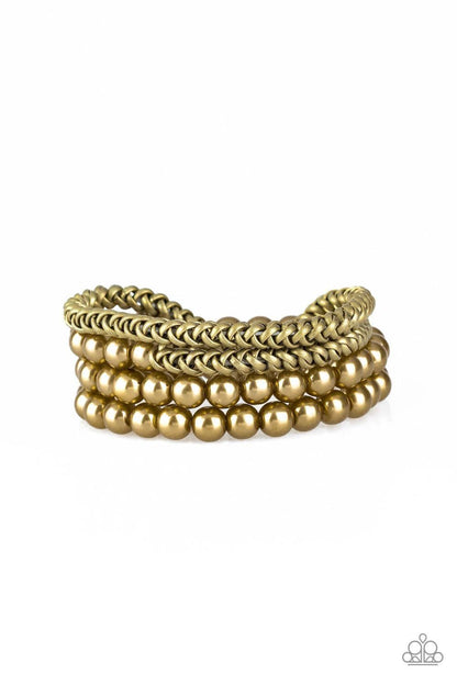 Paparazzi Accessories - Industrial Incognito - Brass Bracelet - Bling by JessieK