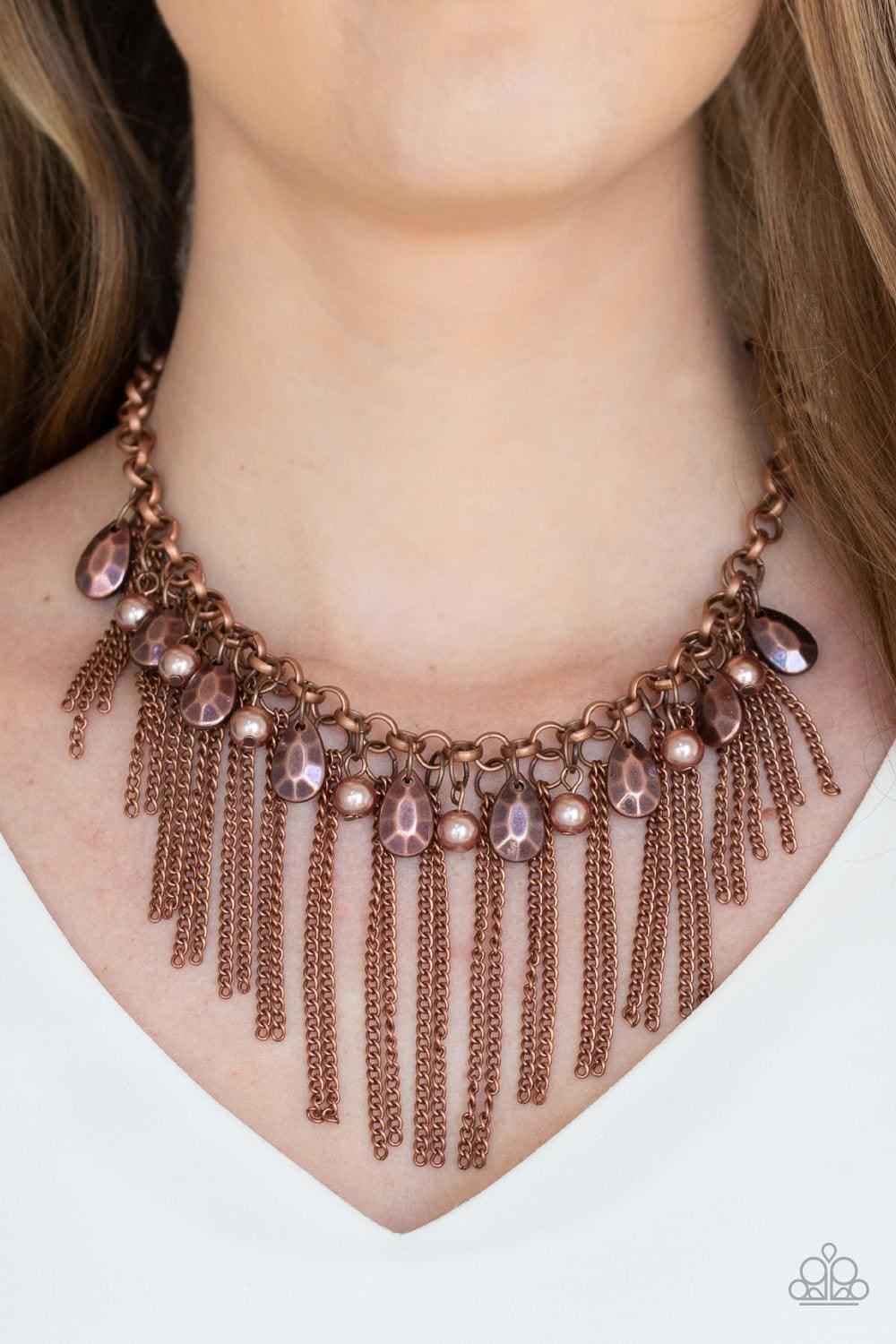 Paparazzi Accessories - Industrial Intensity - Copper Necklace - Bling by JessieK