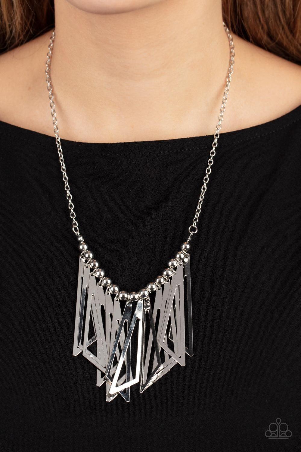 Paparazzi Jewelry Industrial Jungle Silver Necklace Bling By Jessiek Bling by JessieK