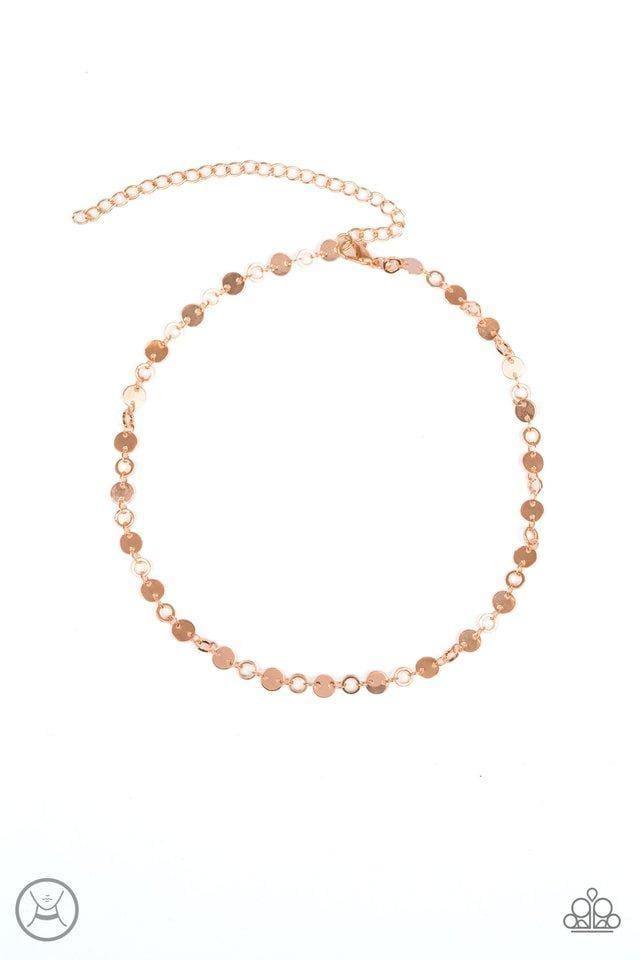 Paparazzi Accessories - Inner Spotlight - Rose Gold Choker Necklace - Bling by JessieK
