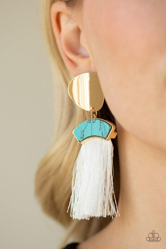 Paparazzi Accessories - Insta Inca - Blue Earrings - Bling by JessieK