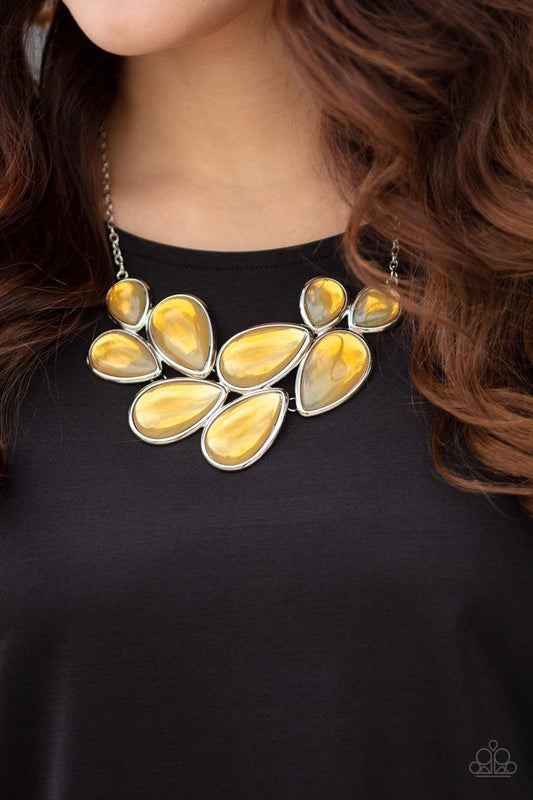Paparazzi Accessories - Iridescently Irresistible - Yellow Necklace - Bling by JessieK