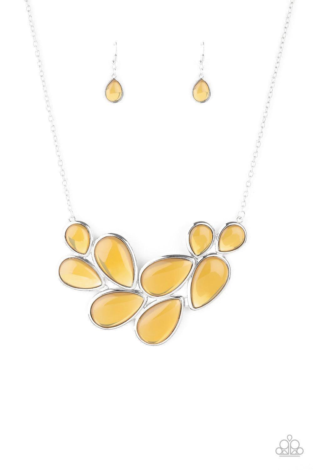 Paparazzi Accessories - Iridescently Irresistible - Yellow Necklace - Bling by JessieK