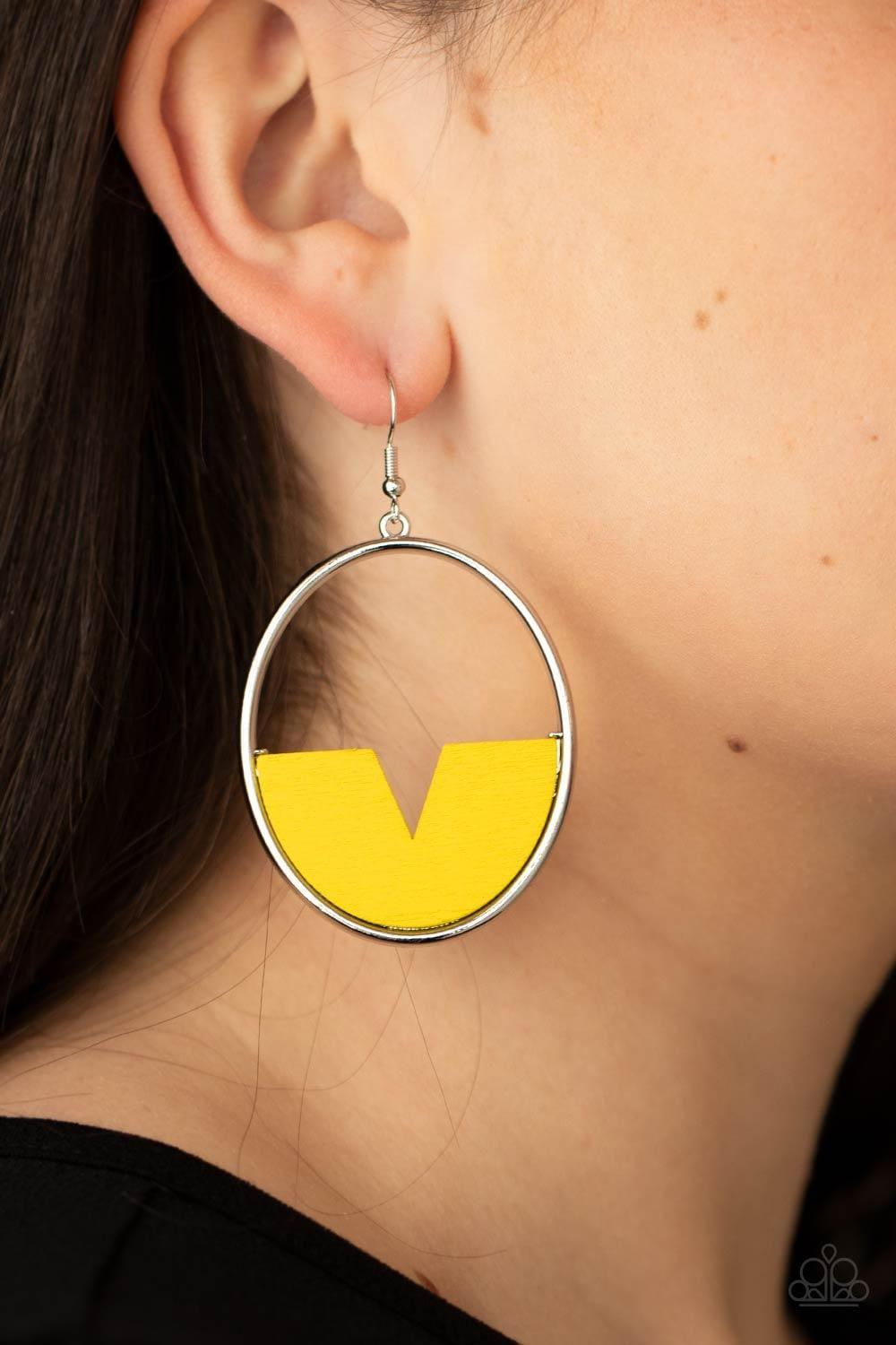 Paparazzi Accessories - Island Breeze - Yellow Earrings - Bling by JessieK