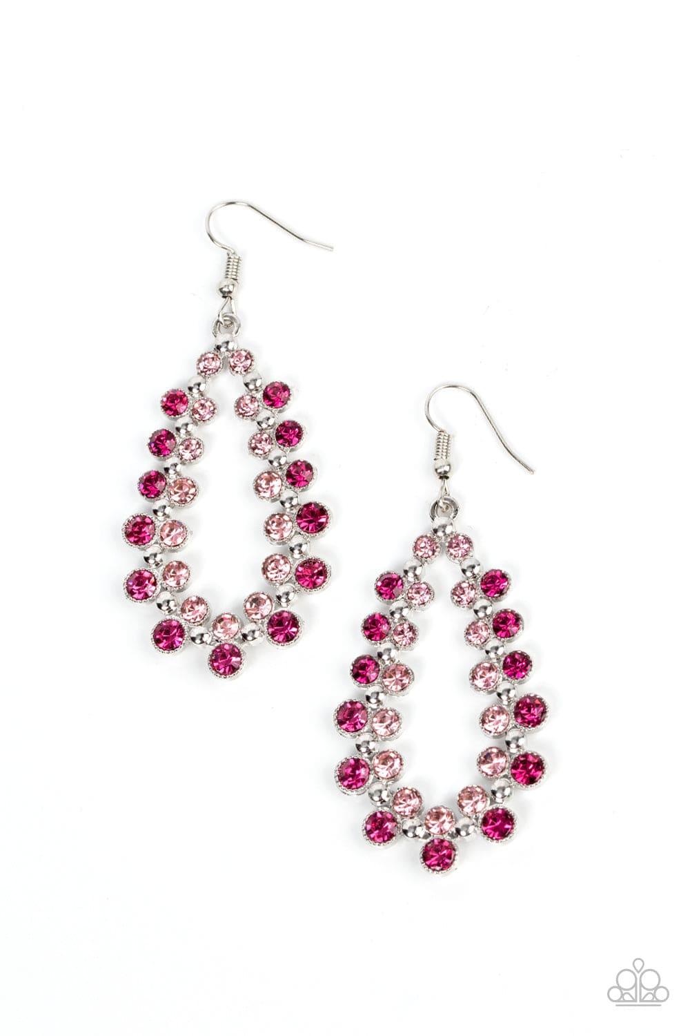Paparazzi Accessories - Its About To Glow Down - Pink Earrings - Bling by JessieK