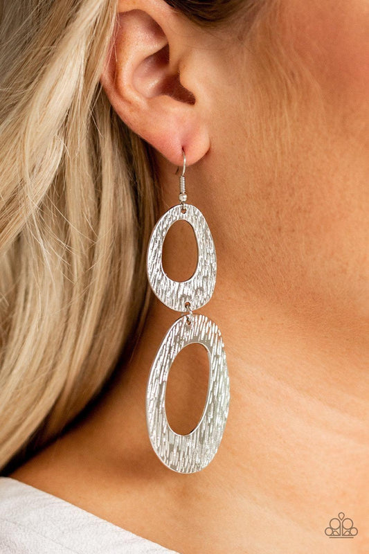 Paparazzi Accessories - Ive Sheen It All - Silver Earrings - Bling by JessieK