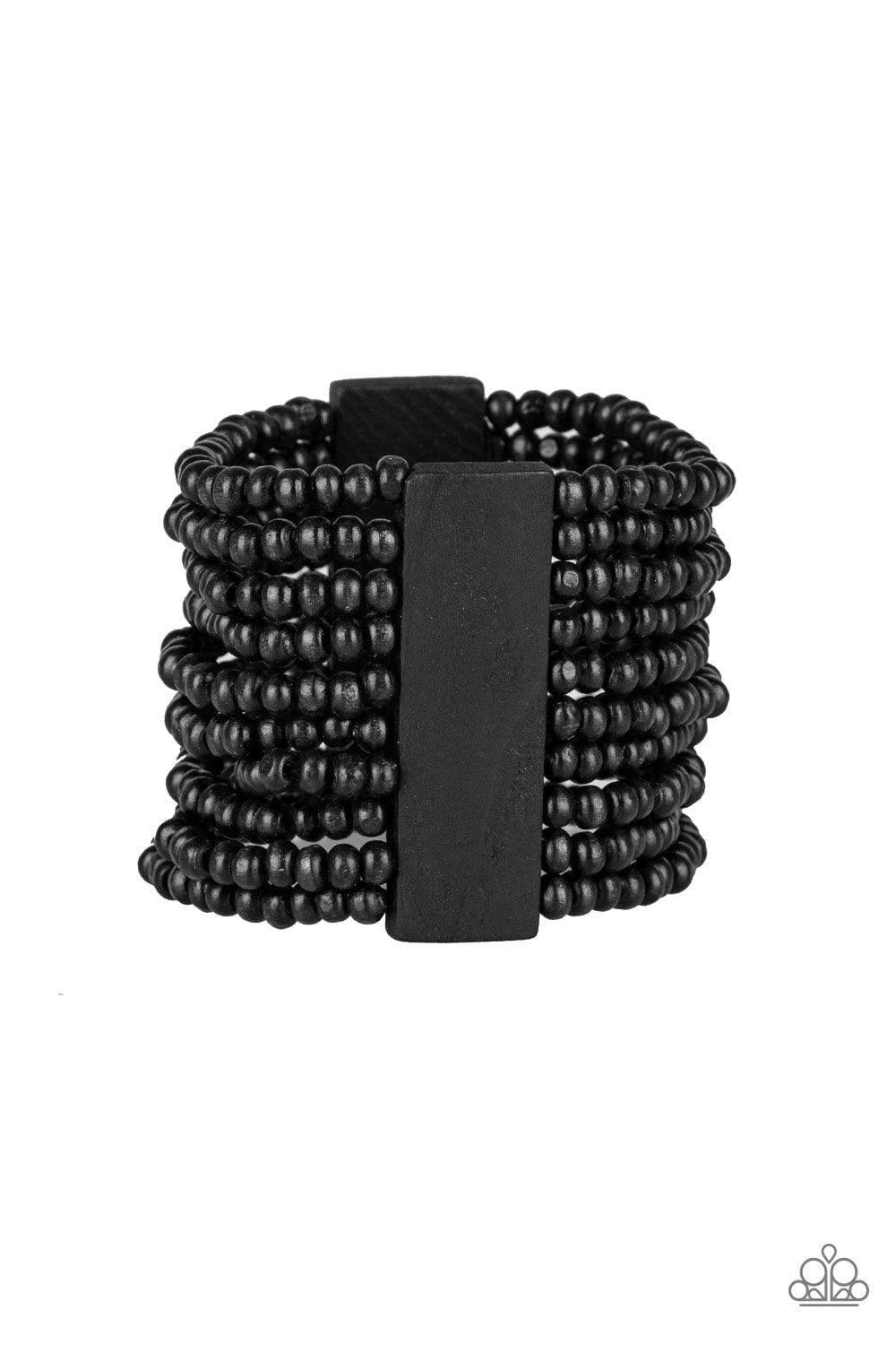 Paparazzi Accessories - Jamaican Me Jam - Black Bracelet - Bling by JessieK