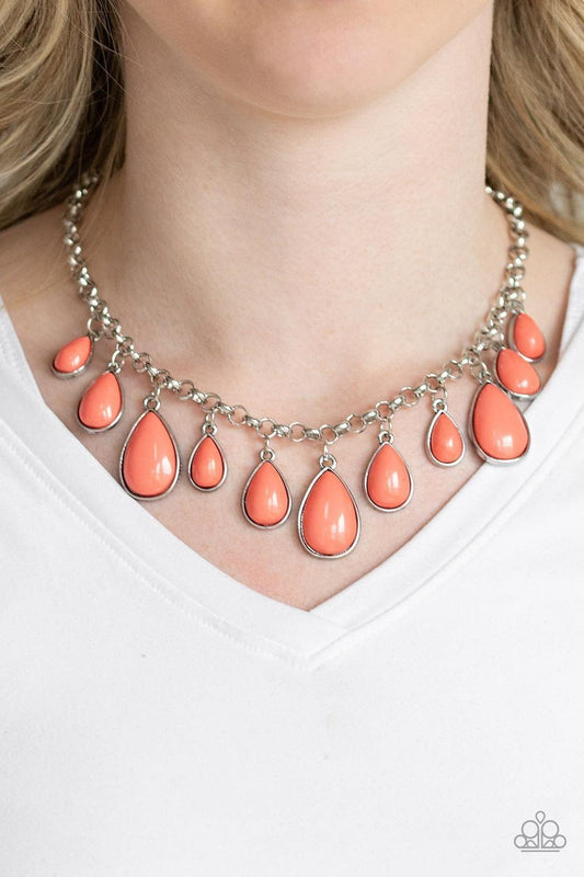 Paparazzi Accessories - Jaw-dropping Diva - Coral Necklace - Bling by JessieK