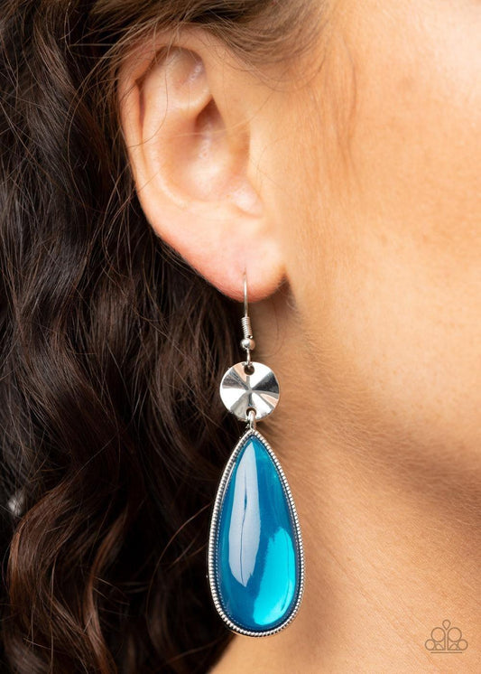 Paparazzi Accessories - Jaw-dropping Drama - Blue Earrings - Bling by JessieK